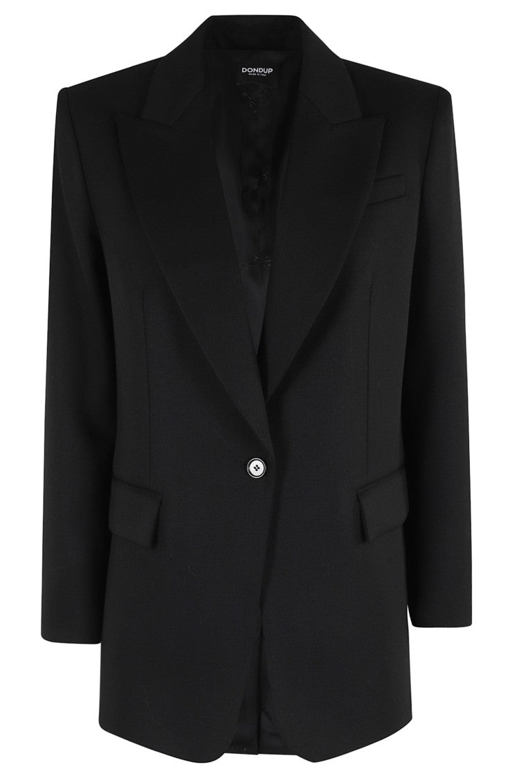 Dondup Tailored Black Wool Blazer