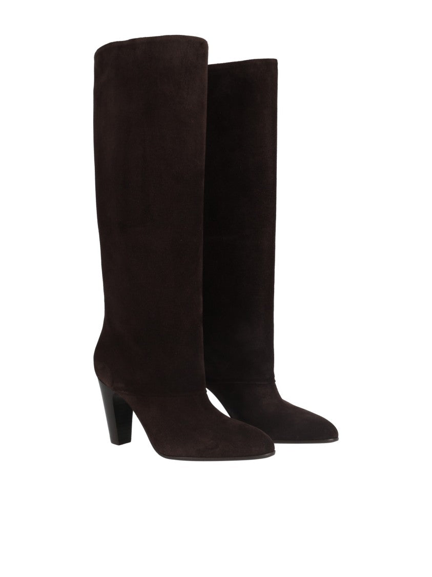 Sergio Levantesi Ebony Onesta67 Leather Knee-High Boots
