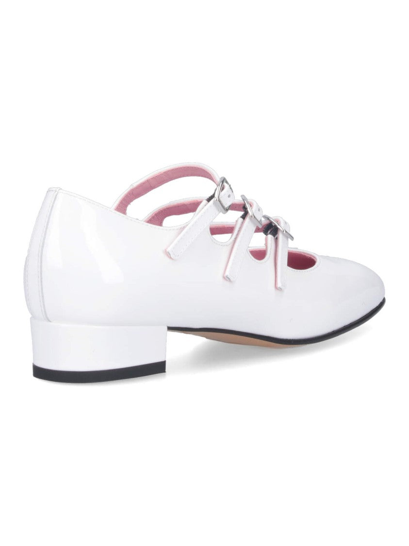 Carel Mary Jane Pumps "Ariana" In White Patent Leather