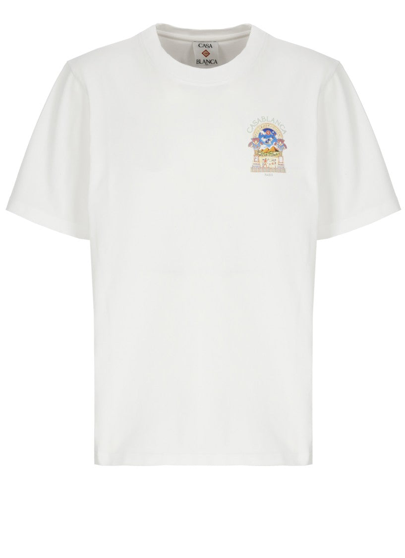 Casablanca White Egyptian Arch T-Shirt