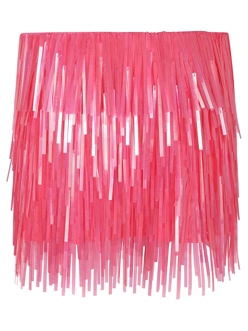Max Mara Fuchsia Fringe Skirt With Layered Design