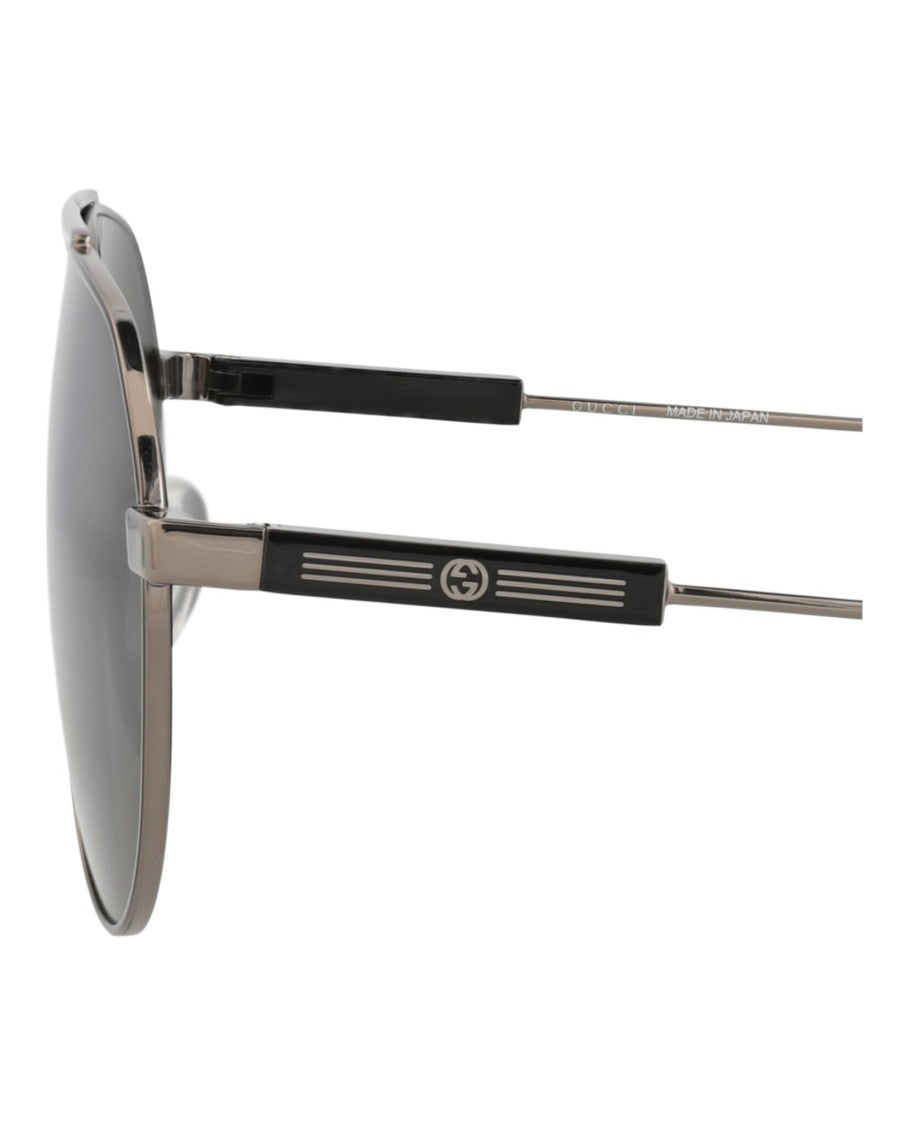 Gucci Aviator-Frame Metal Sunglasses