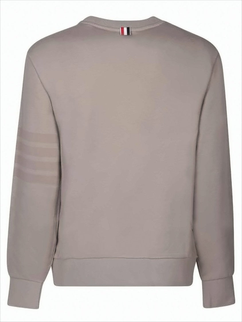 Thom Browne Relaxed Fit Long-Sleeve Crewneck Sweatshirt In Muted Taupe