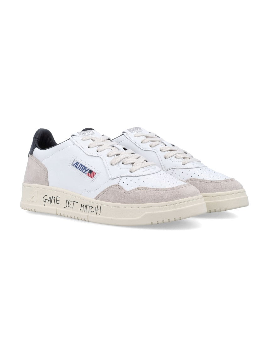 Autry Medalist Low White & Black Leather Sneaker