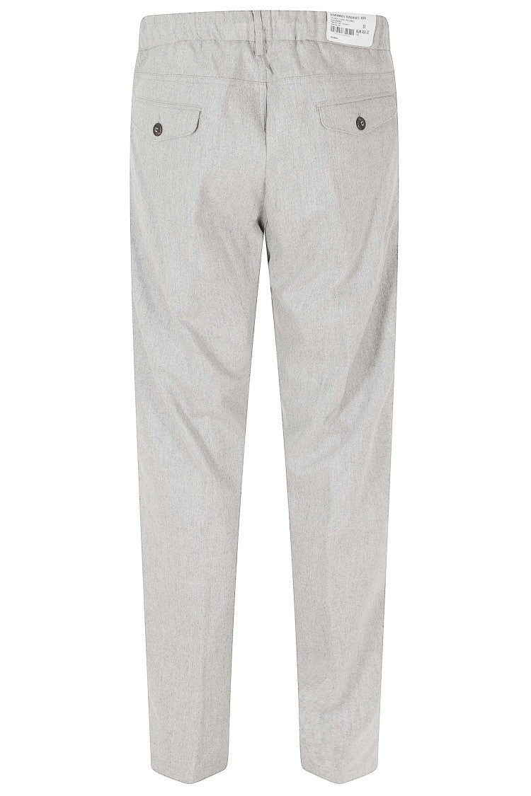 Eleventy Light Grey Jogger Pants With Elastic Waistband