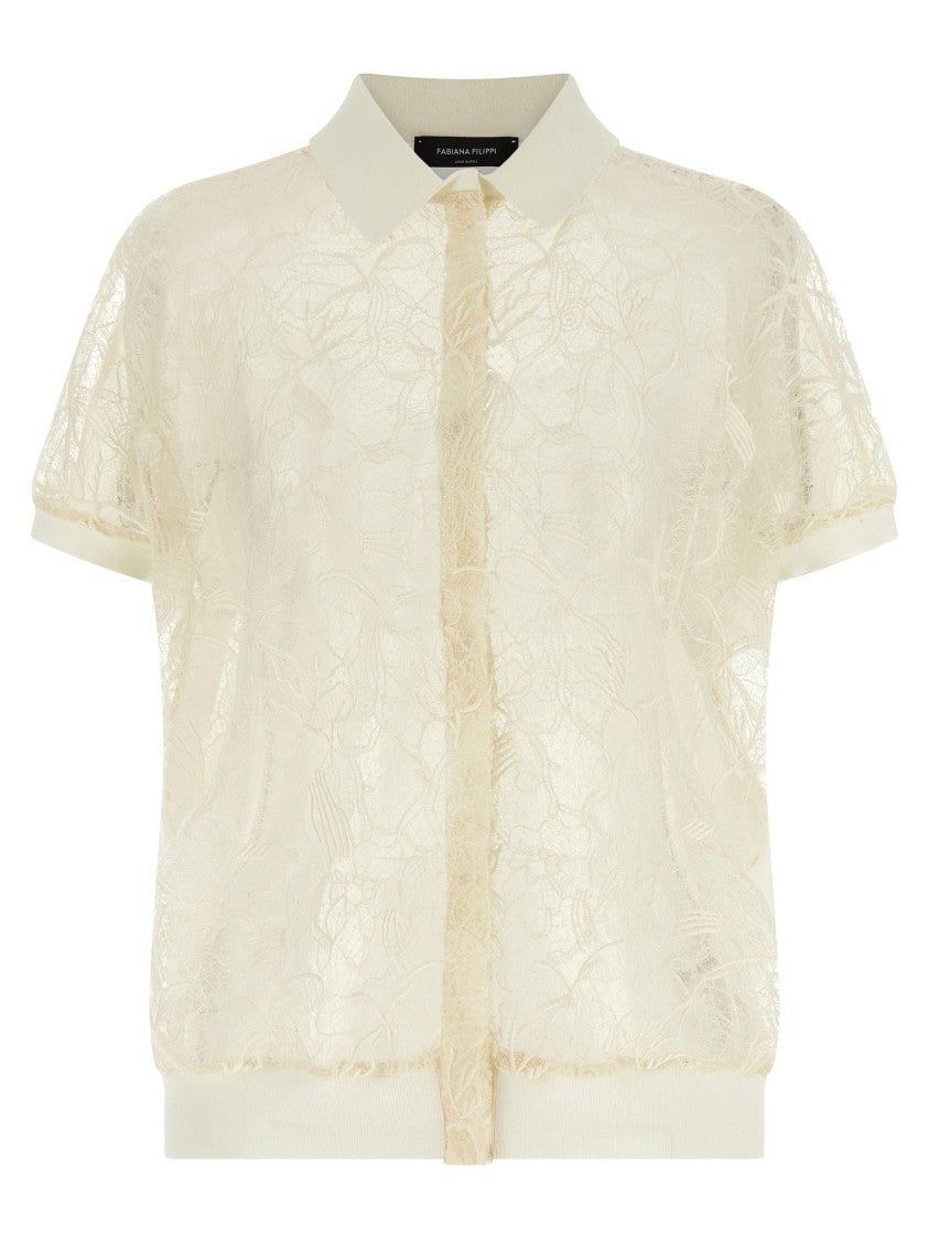 Fabiana Filippi Organza Lace Cardigan