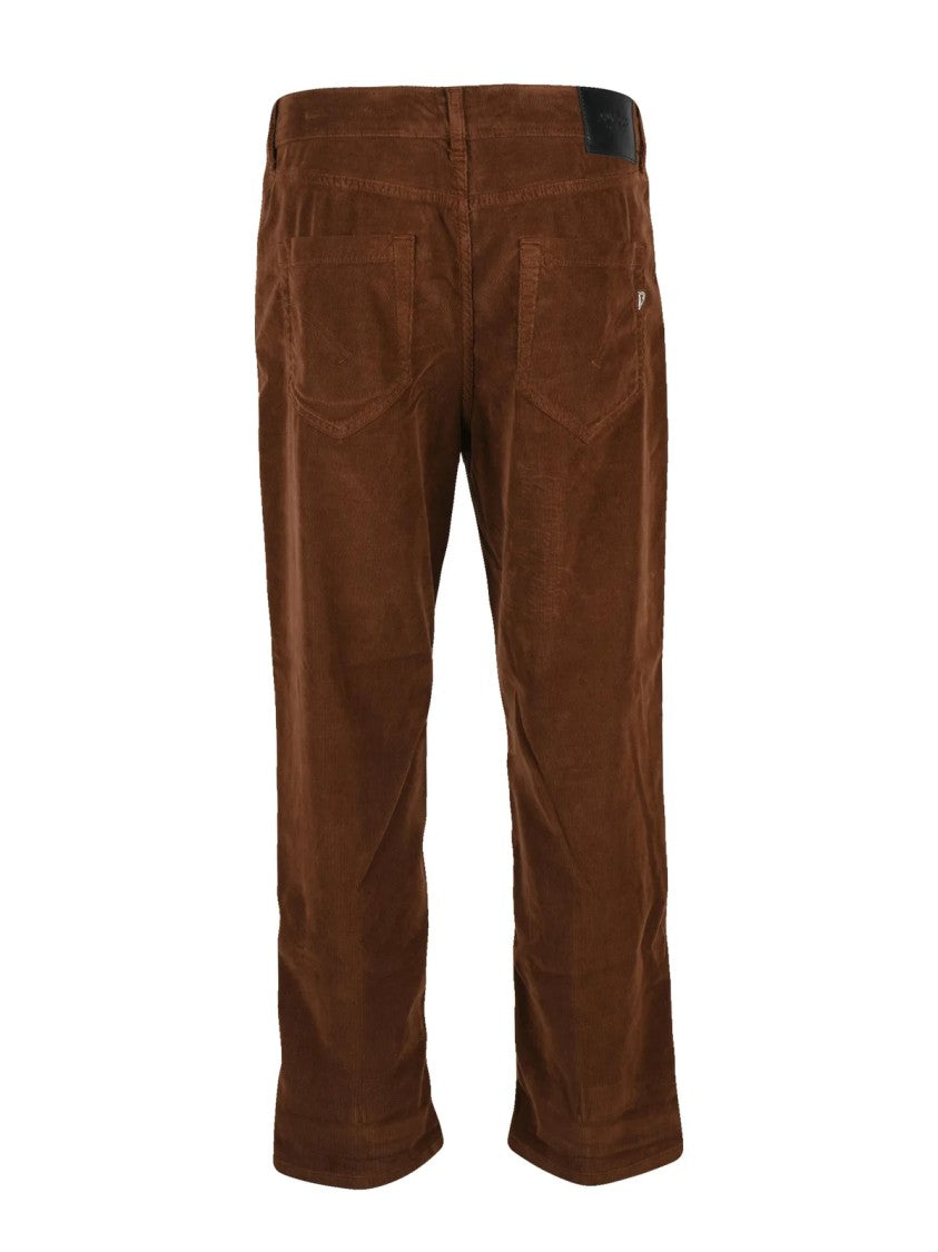 Dondup Straight-Leg Corduroy Trousers With Button-Fly Closure