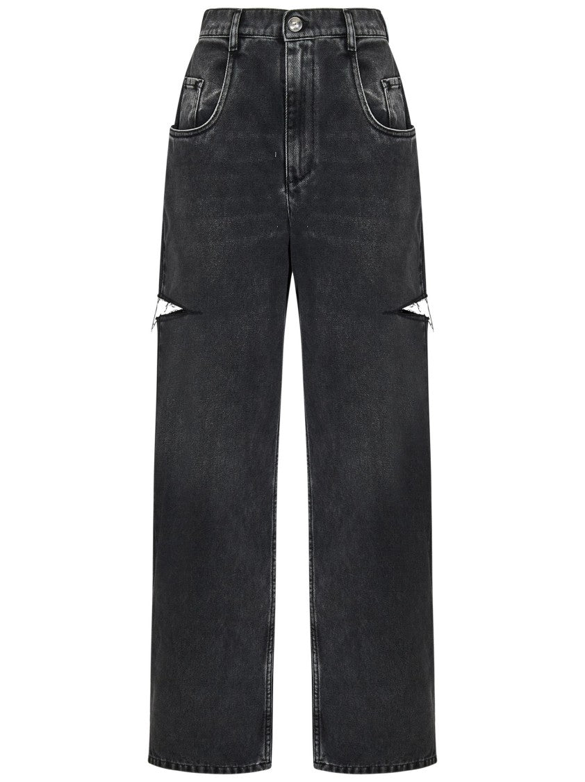 Maison Margiela Loose-Fit Jeans With Stylish Slash Detailing