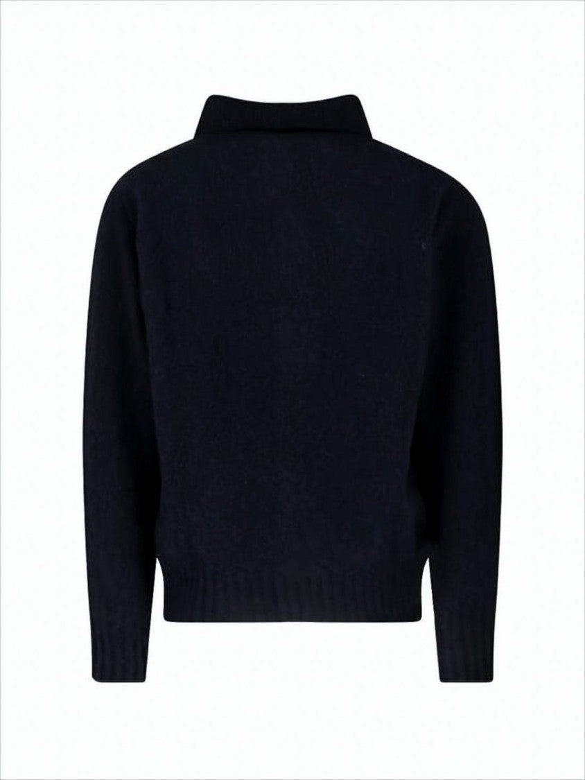 Howlin Button-Up Wool Cardigan With Structured Collar