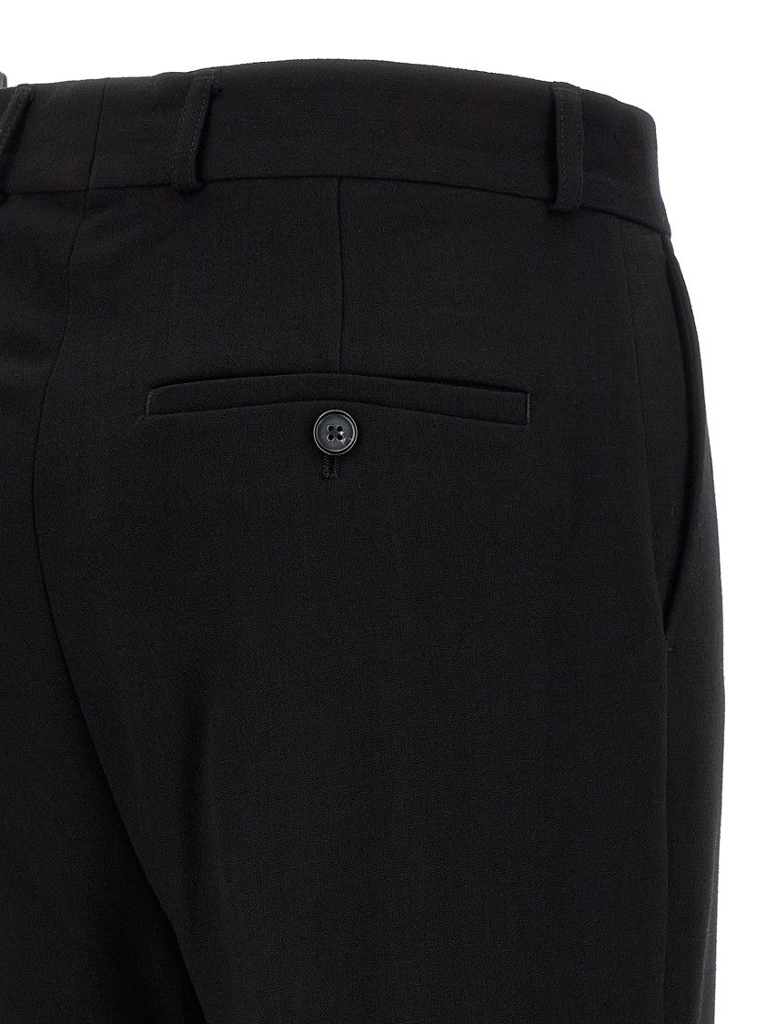 Totême Flared Trousers With Stretched Pleat And Tailored Fit