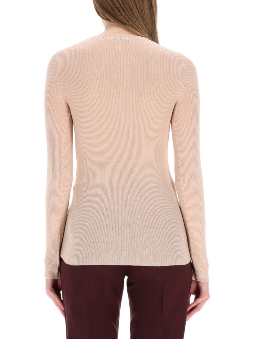Chloé Ribbed Wool Button Knit Sweater