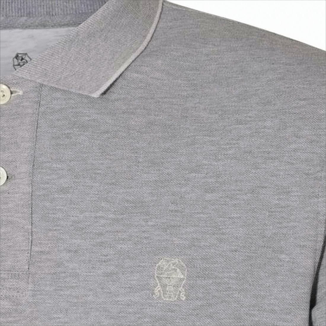 Brunello Cucinelli Classic Grey Polo Shirt