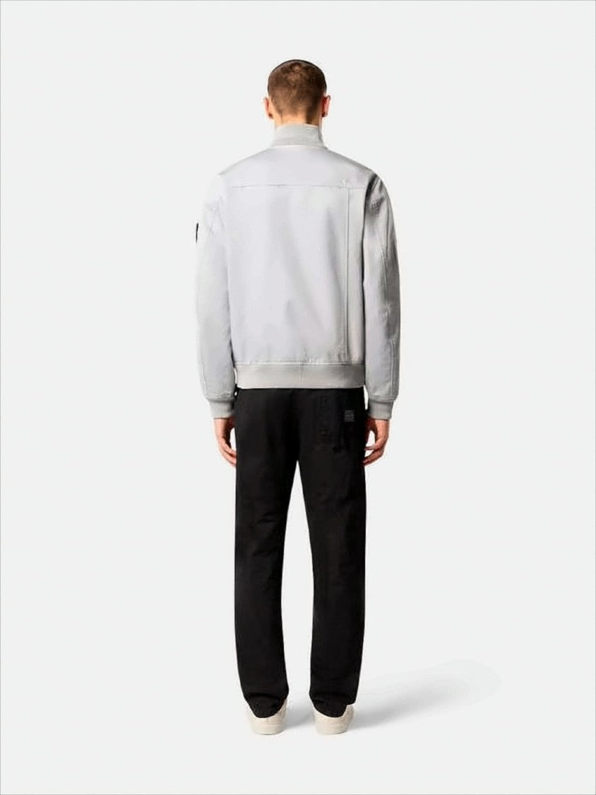 Stone Island Relaxed Fit Black Straight Pants With Minimalist Design