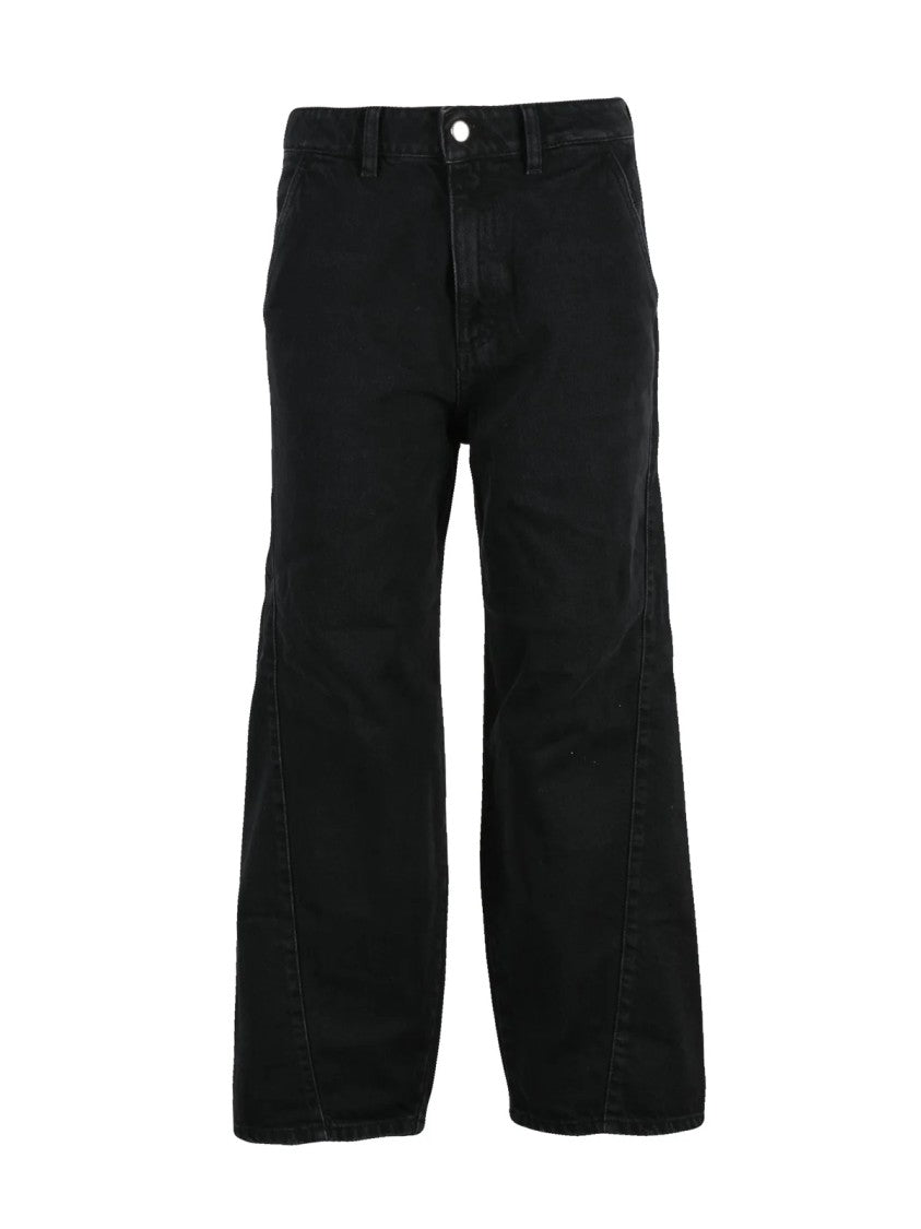 Icon Denim Straight-Leg Rigid Black Denim Jeans