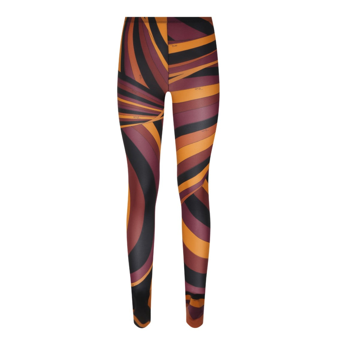 Emilio Pucci Abstract Swirl Pattern Leggings With Form-Fitting Silhouette