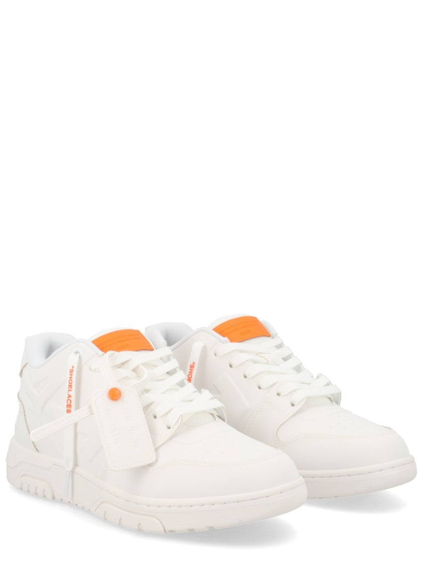 Off-White White Out Of Office Orange Accents Sneakers