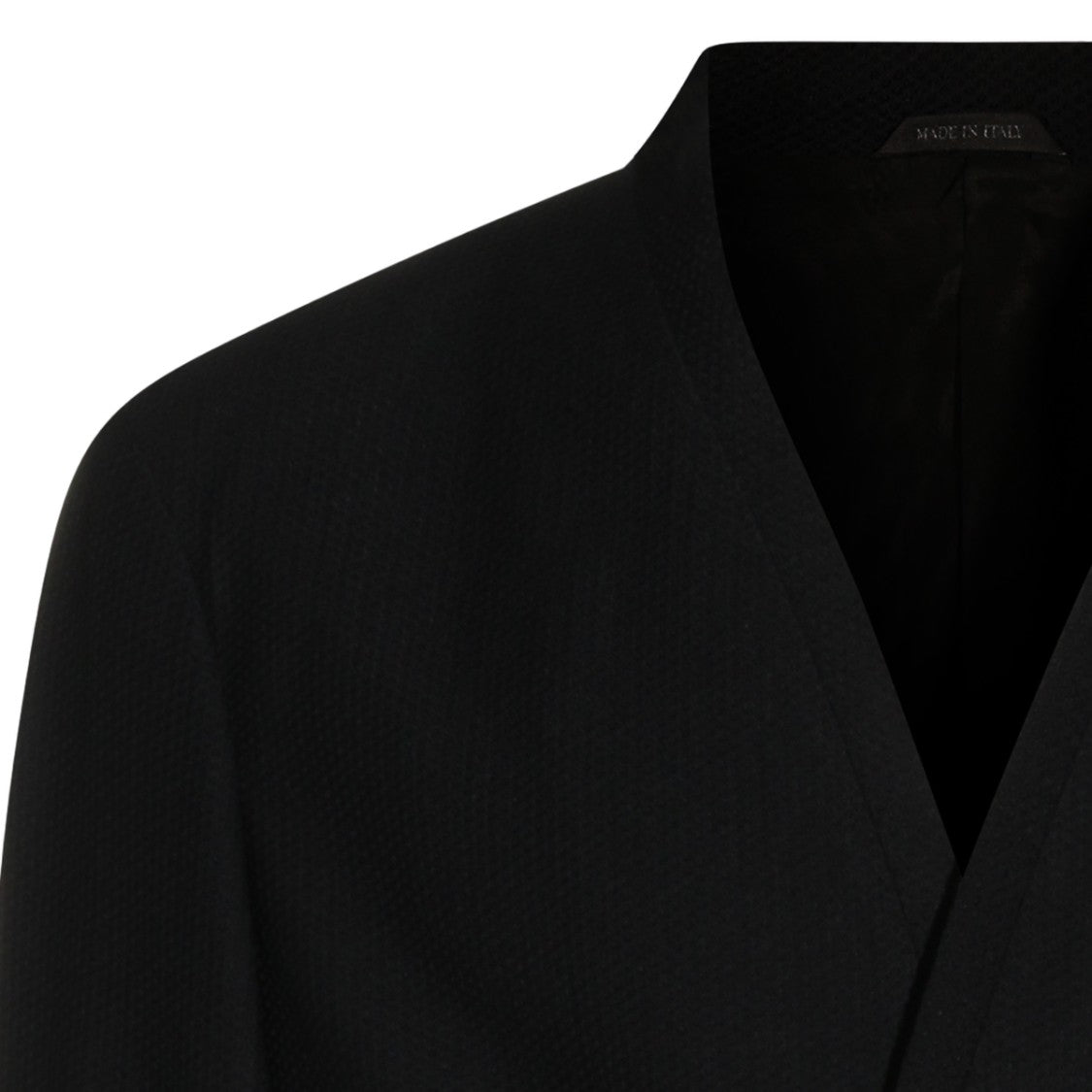 Giorgio Armani Black Blazer With Single-Button Closure And V-Neckline