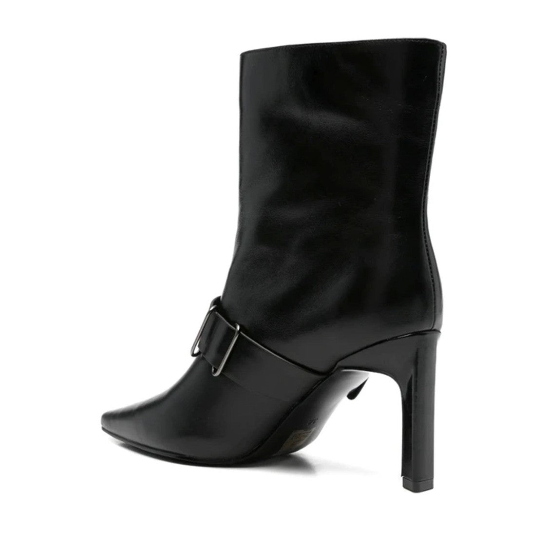 Sergio Moretti Black Classic High Stiletto Buckle Detail Pumps