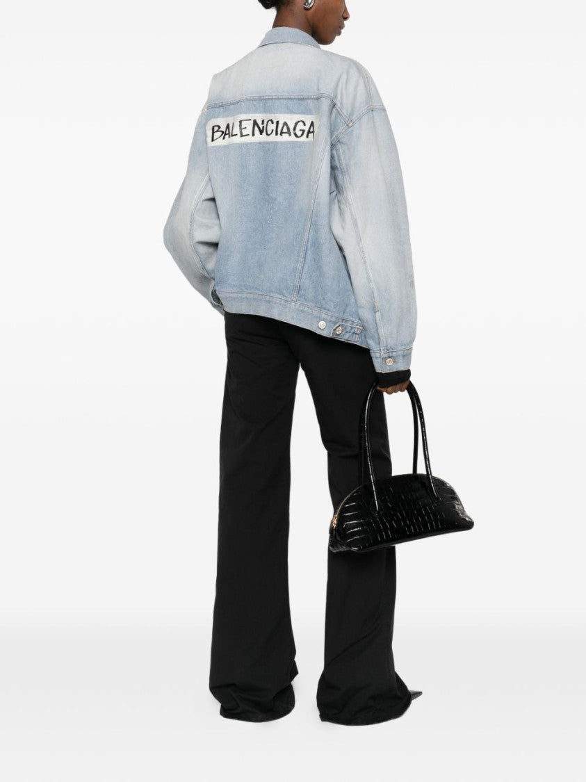 Balenciaga Light Washed Oversized Denim Jacket