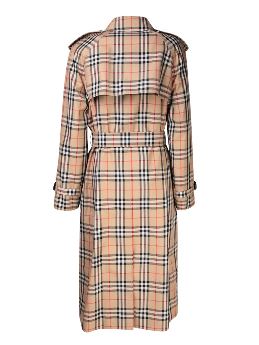 Burberry Harehope Trench Coat With Vintage Check Pattern