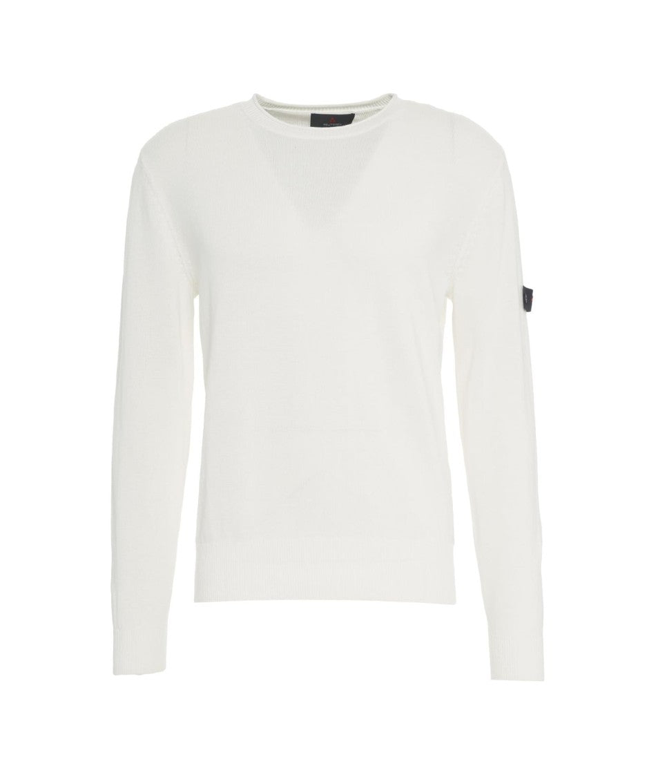 Peuterey Knit Cotton Sweater With Detachable Logo
