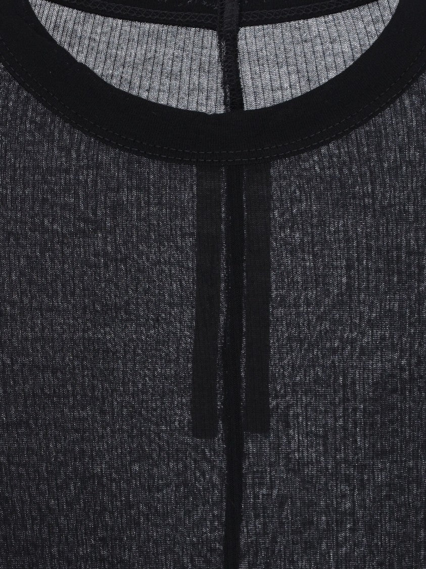 Rick Owens Ribbed Long Sleeve Shirt – Black