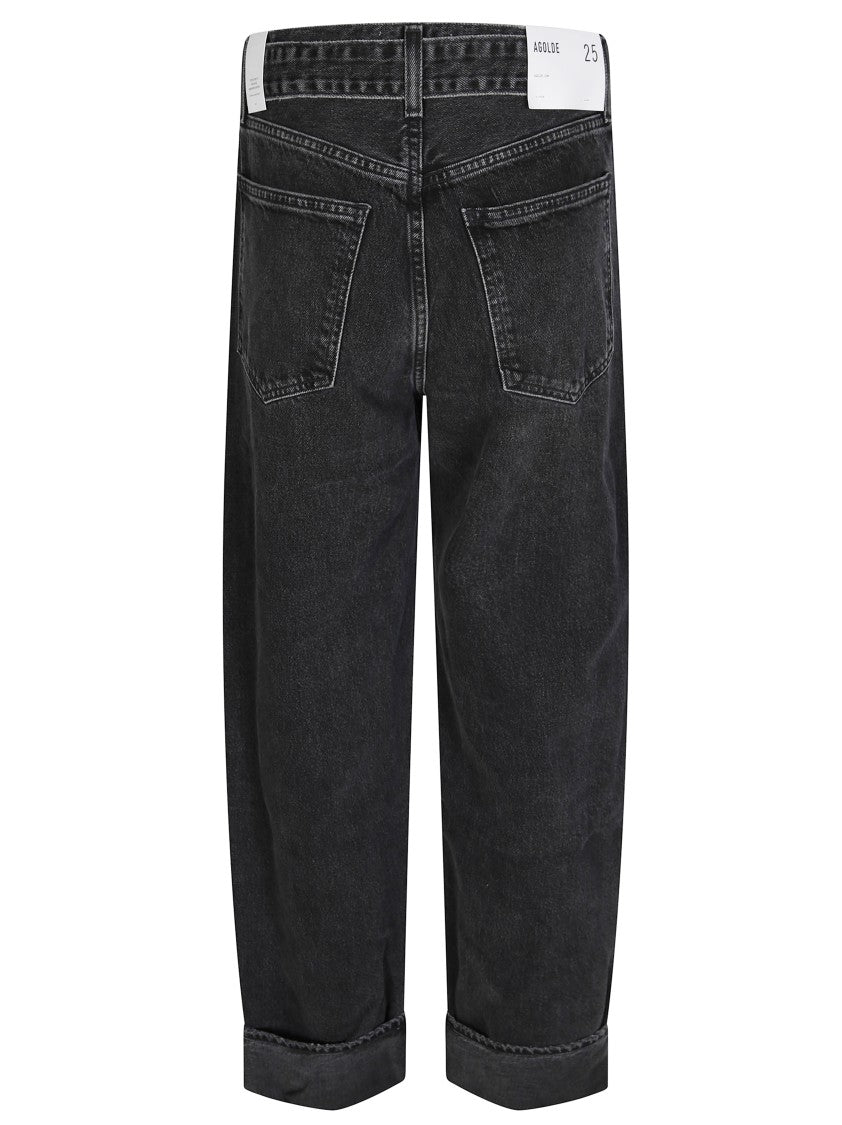 Agolde Relaxed Wide-Leg Cuffed Tapered Jeans
