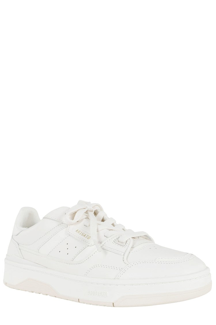Axel Arigato White Clay Metallic Logo Rubber-Sole Leather Sneakers