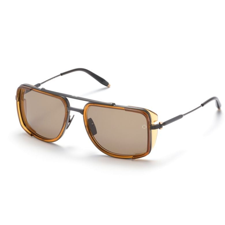 Akoni Stargazer Geometric Square Frame Sunglasses With Double Bridge Design