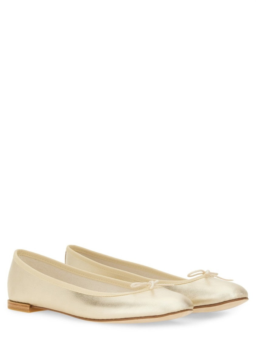 Repetto Ballerina Cendrillon Metallic Sheen Bow Leather Flats