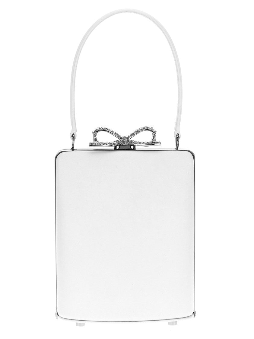 Self-Portrait 'Cream Leather Mini Bow' Handbag