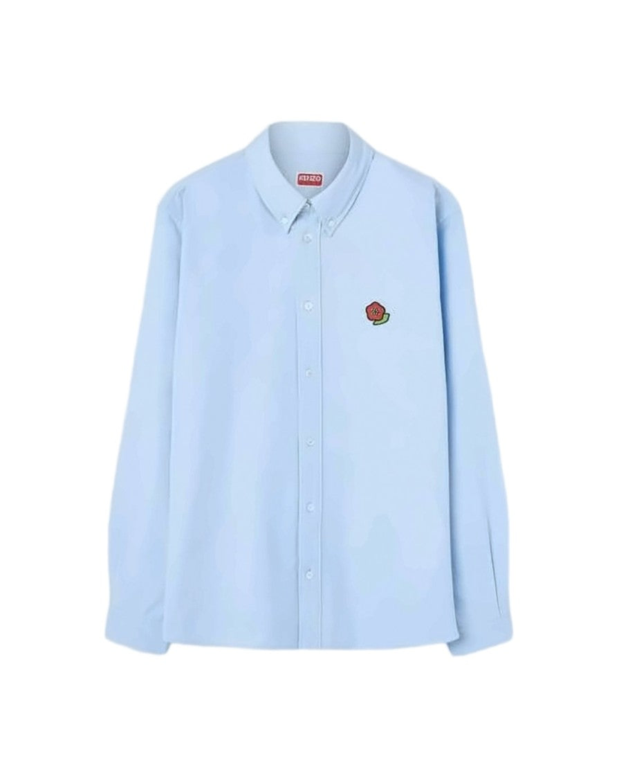 Kenzo Light Blue Long-Sleeve Button-Down Shirt