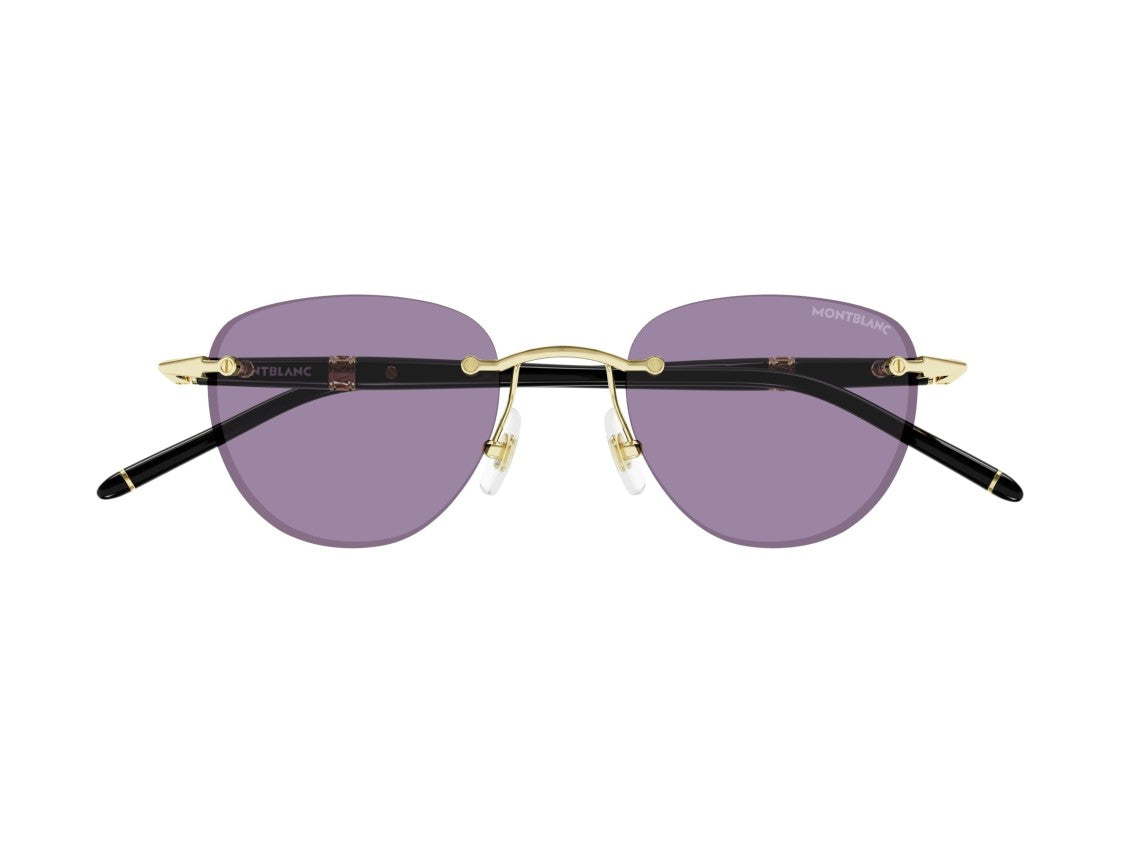 Montblanc Purple Mb0412s Gold Rimless Sunglasses