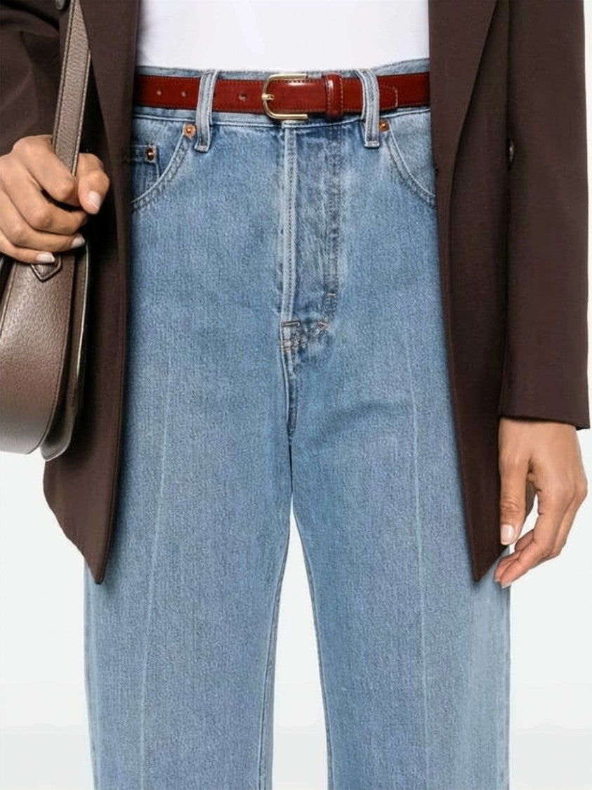 Gucci Cropped Straight-Leg Denim Pants