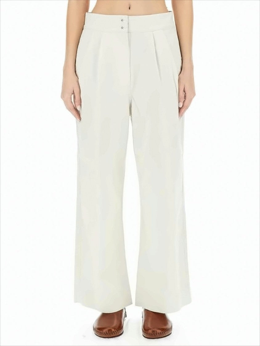 Margaret Howell High-Waisted Straight-Leg Pants With Double-Button Closure
