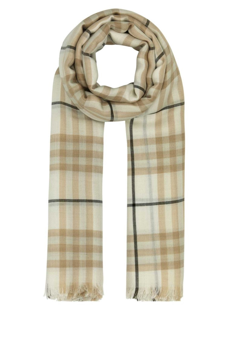 Burberry Embroidered Cashmere Blend Scarf