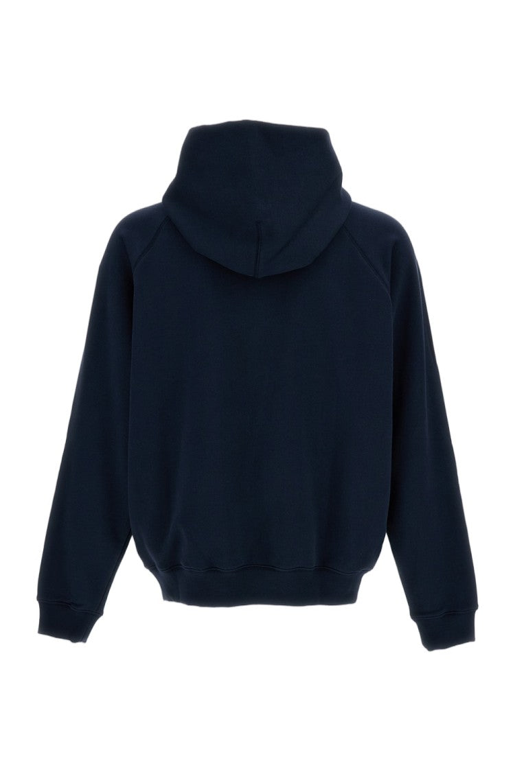 A.P.C. Blue Fragment Cotton Hooded Sweatshirt