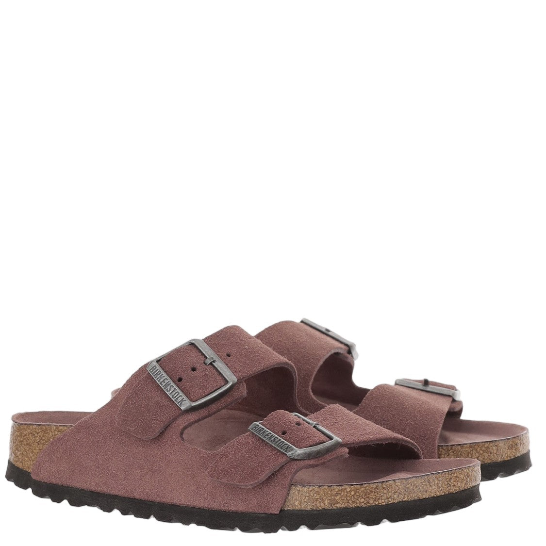 Birkenstock Open-Toe Suede Sandals With Adjustable Straps And Cork Sole