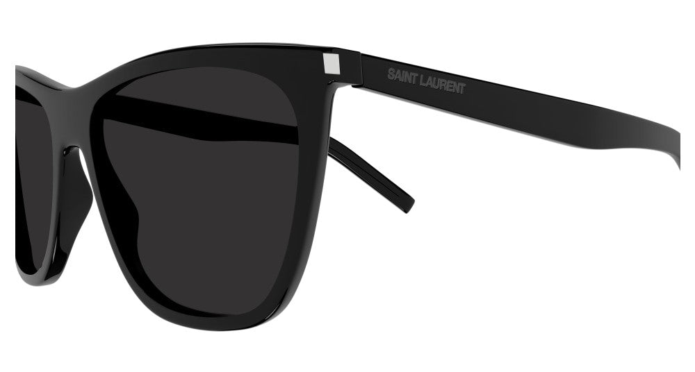Saint Laurent Angular Cat-Eye Sunglasses With Bold Black Acetate Frame