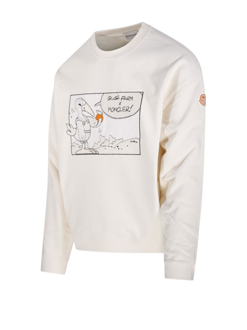 Moncler Genius X Donald Glover Graphic Print Cotton Sweatshirt With Playful Cartoon Design