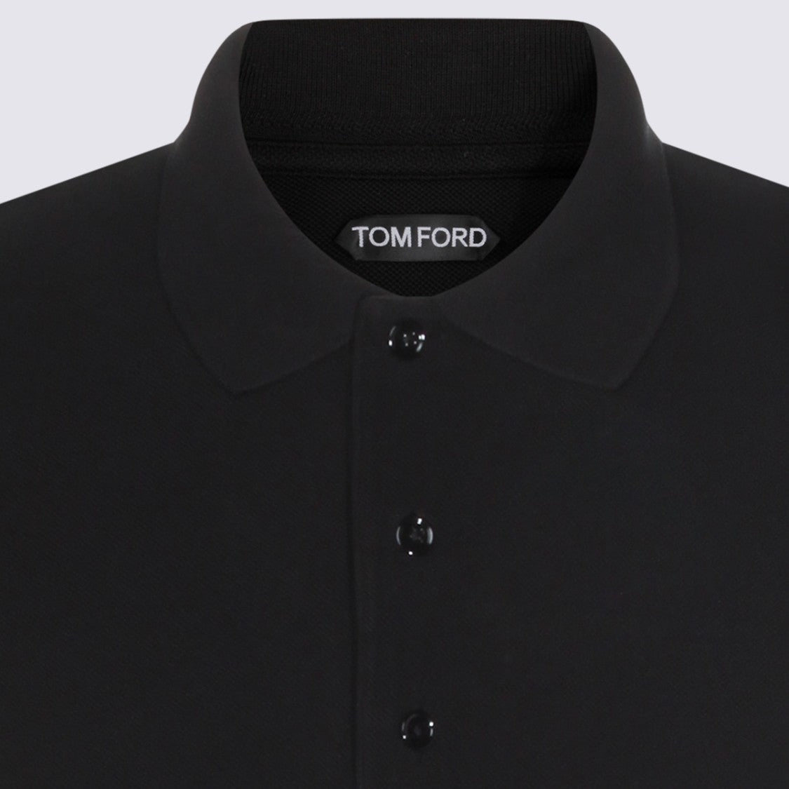 Tom Ford Timeless Black Cotton Polo Shirt