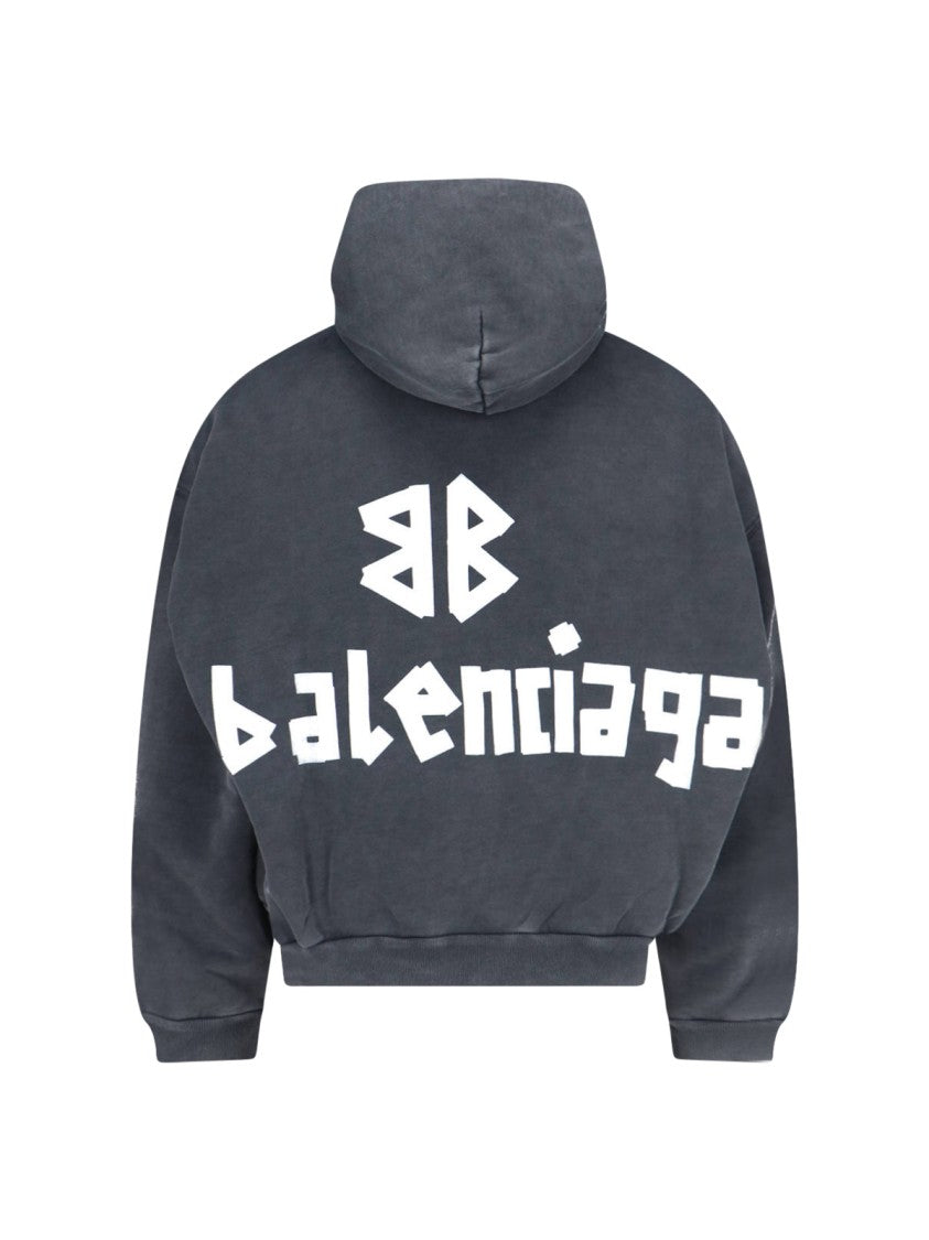 Balenciaga "Tape Type" Hoodie – Olive Green