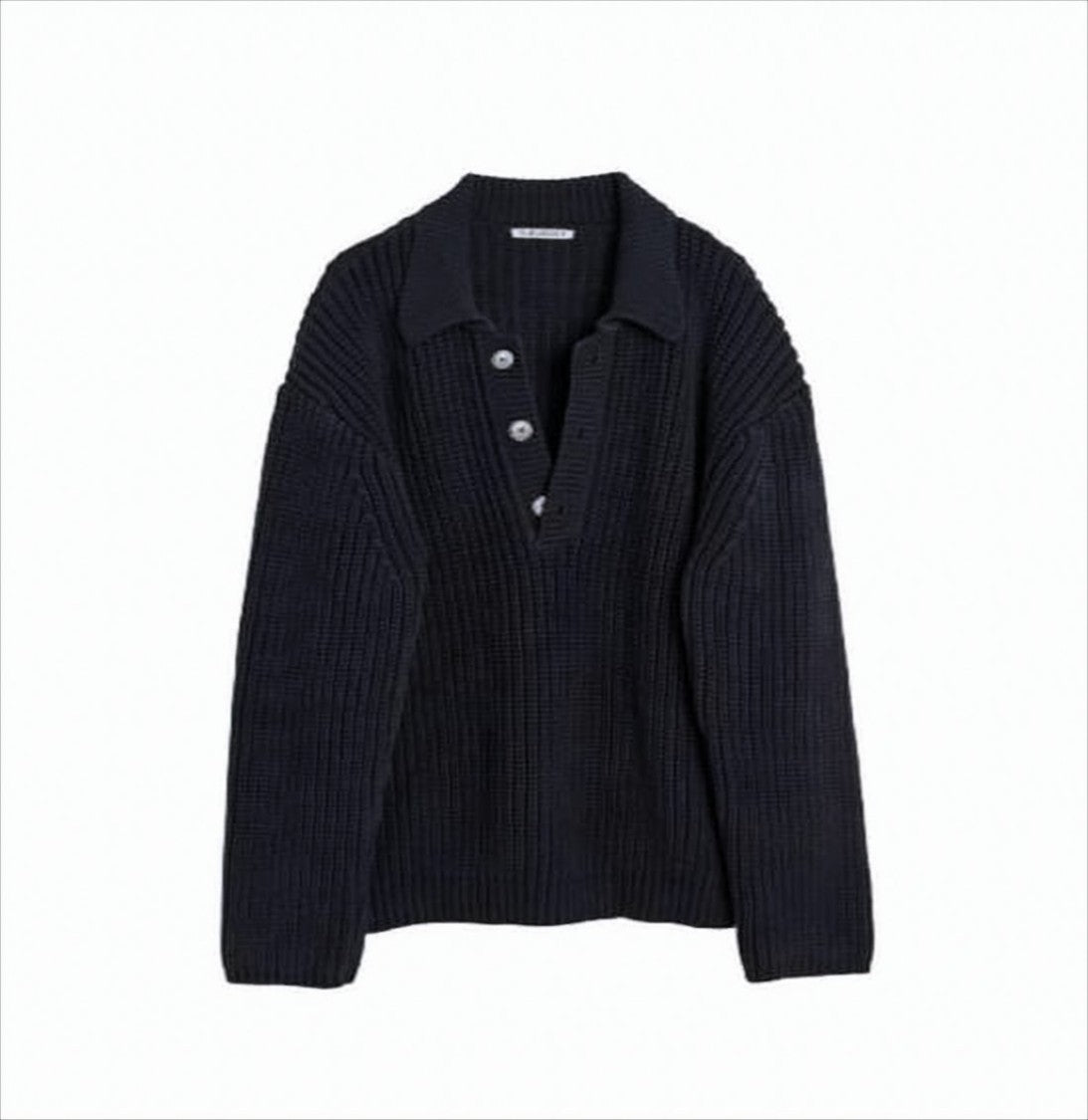 Our Legacy Textured Knit Polo T-Shirt With Relaxed Fit