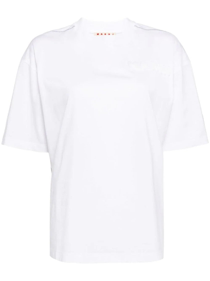 Marni Padded-Logo Organic-Cotton T-Shirt