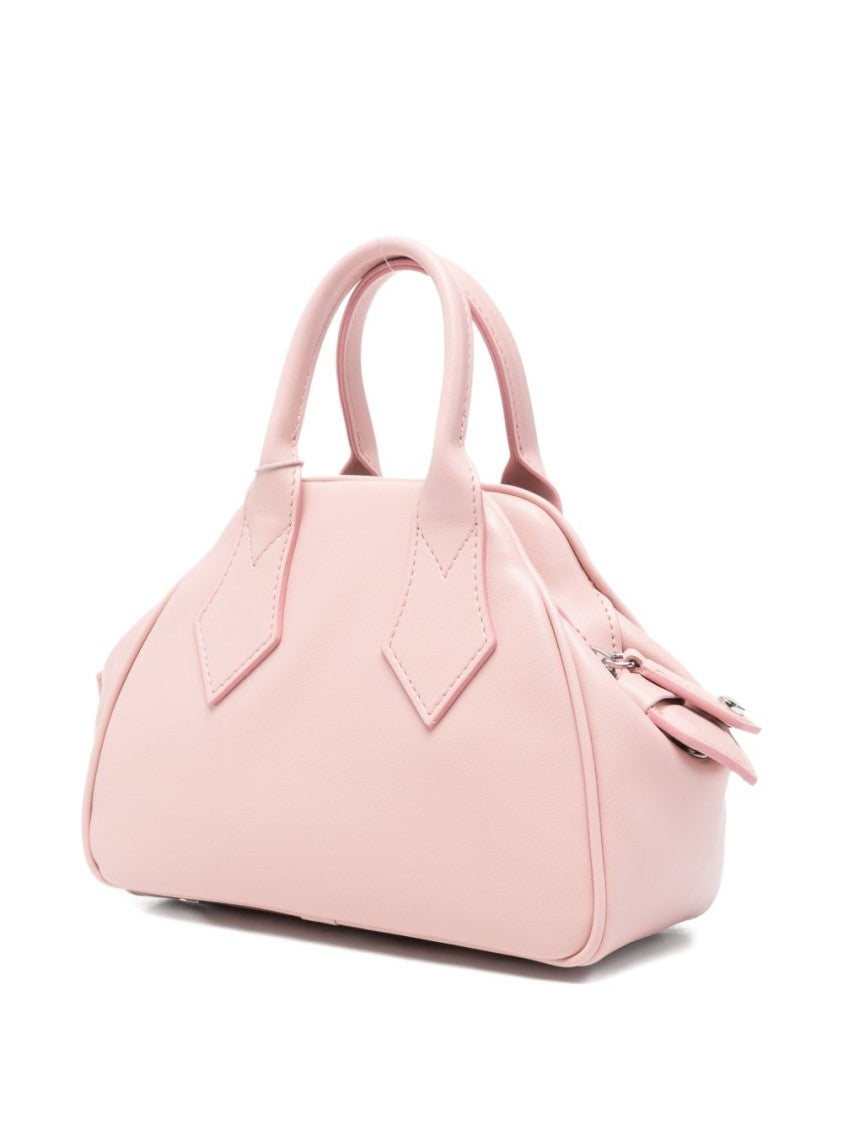Vivienne Westwood Structured Handbag With Detachable Shoulder Strap And Silver Emblem