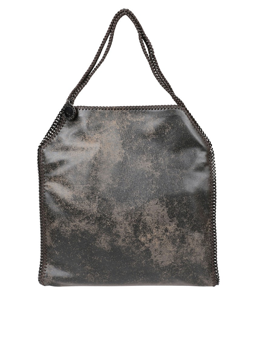 Stella Mccartney Sleek Black Handbag With Chain-Stitch Detailing