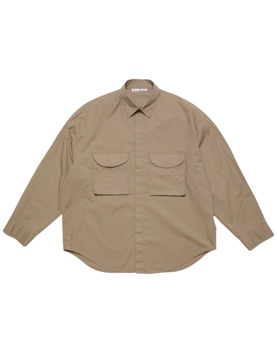 Acne Studios Relaxed Fit Utility Shirt With Classic Collar