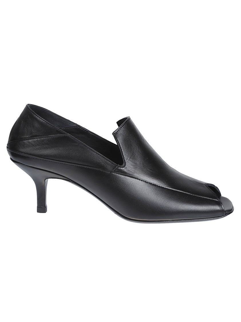 Iro Doll Black Leather Kitten Heel Pumps
