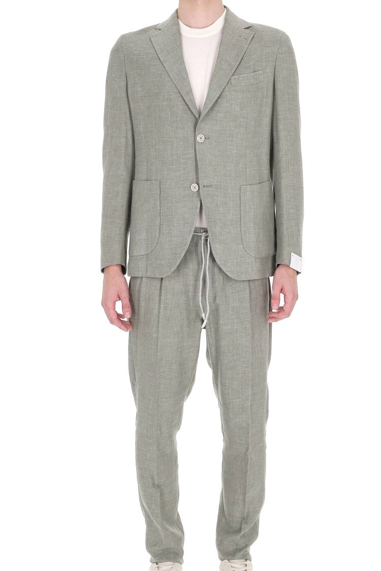 Eleventy Cross-Ply Zegna Fabric Green Suit