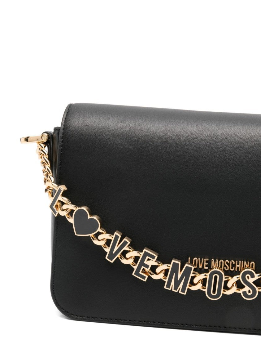 Love Moschino Structured Shoulder Bag With Gold-Tone Chain
